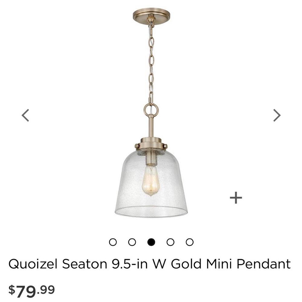 Quoizel Lighting Pendant in Gold Finish
